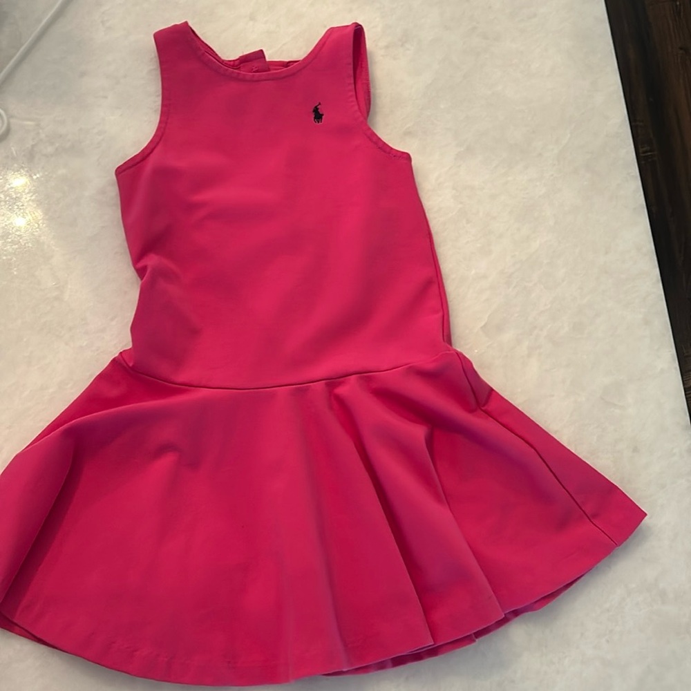 Bright pink Ralph Lauren cotton dress